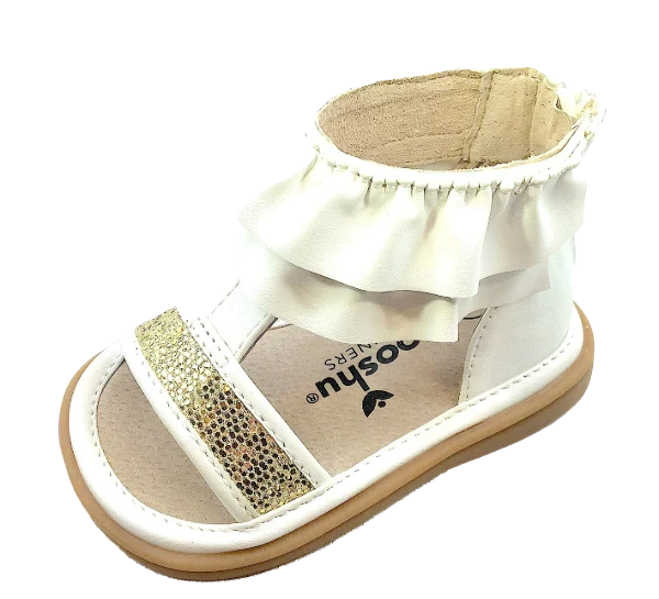 Lucy Ruffle Sandal | Toddler Squeaky Shoes