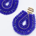 Colorful crystal statement hoop earrings with multicolor beads and sparkling stones, waterproof earrings, tarnish free jewelry, hypoallergenic earrings for sensitive skin, 24k gold dainty earrings, handcrafted gemstone earrings, gold hoop earrings, boutique wholesale earrings, trendy gold jewelry, high quality jewelry gifts