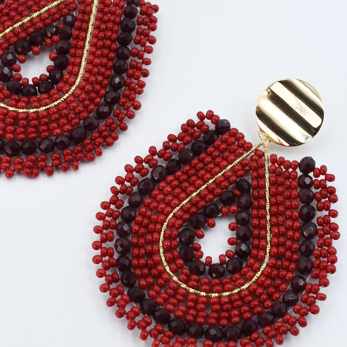 Colorful crystal statement hoop earrings with multicolor beads and sparkling stones, waterproof earrings, tarnish free jewelry, hypoallergenic earrings for sensitive skin, 24k gold dainty earrings, handcrafted gemstone earrings, gold hoop earrings, boutique wholesale earrings, trendy gold jewelry, high quality jewelry gifts