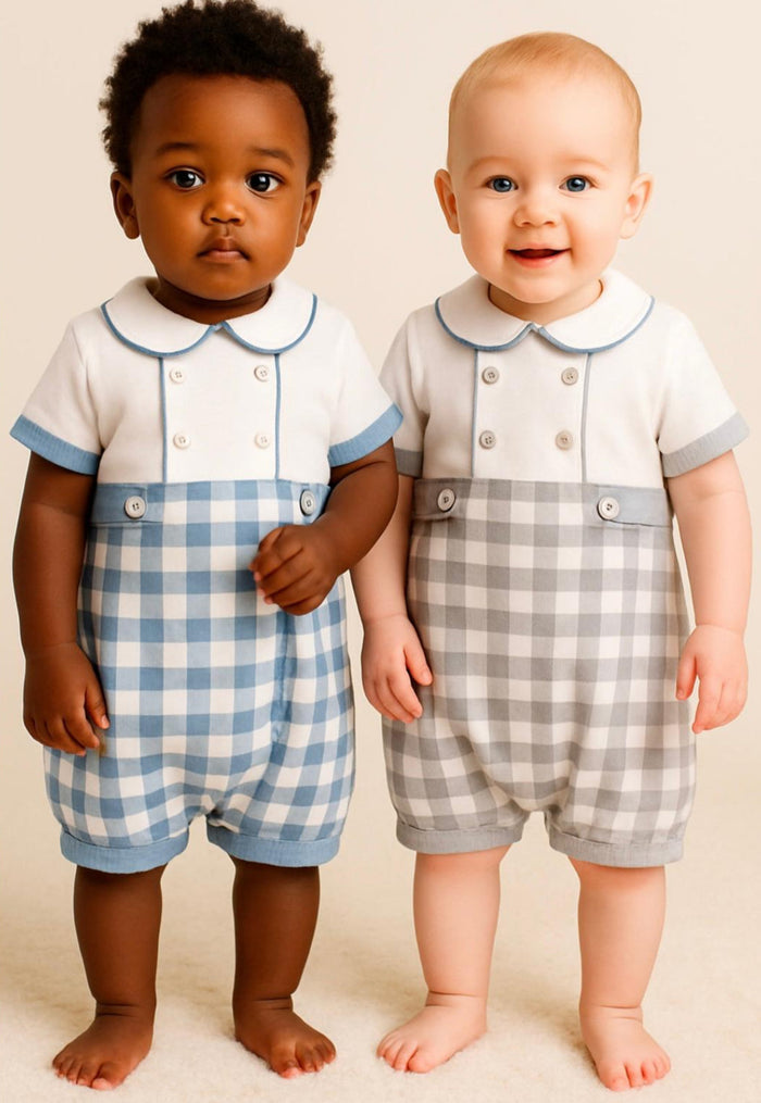 Miomini Baby Gingham Romper Set