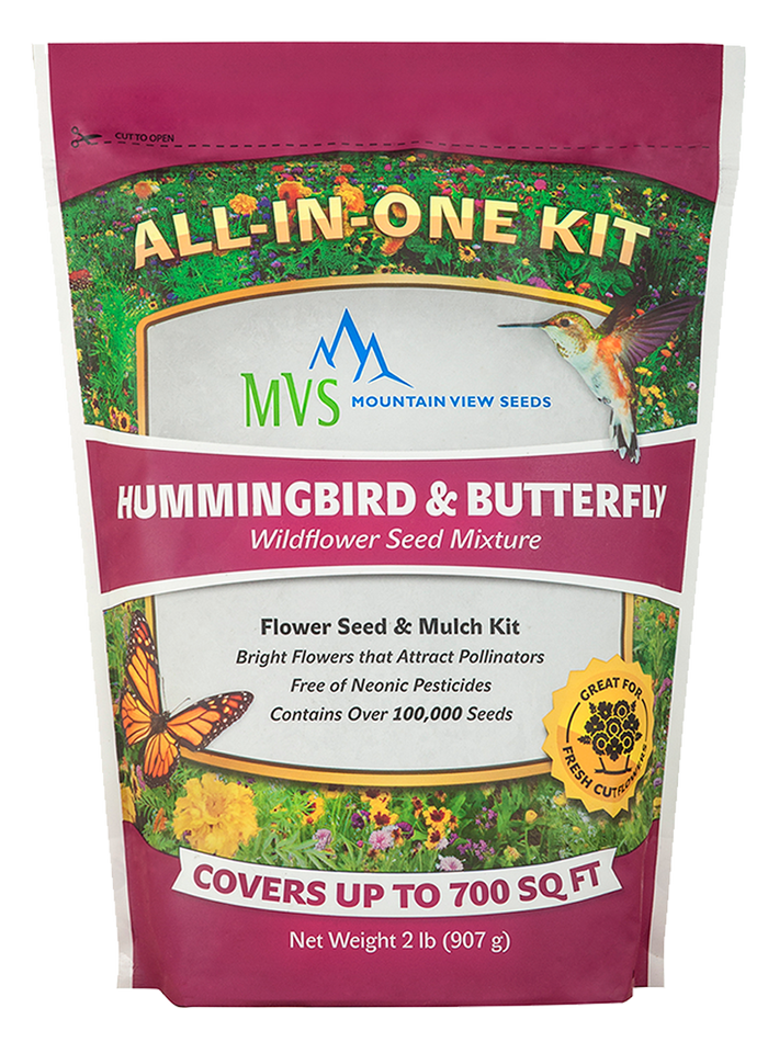 Mountain View Seeds Hummingbird & Butterfly Wildflower Seed Mixture