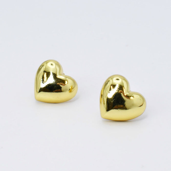 waterproof hypoallergenic earrings, tarnish free 14k gold jewelry, dainty gold earrings, gold hoop earrings, handcrafted gemstone earrings, boutique wholesale earrings, high-quality gold jewelry,heart gold stud