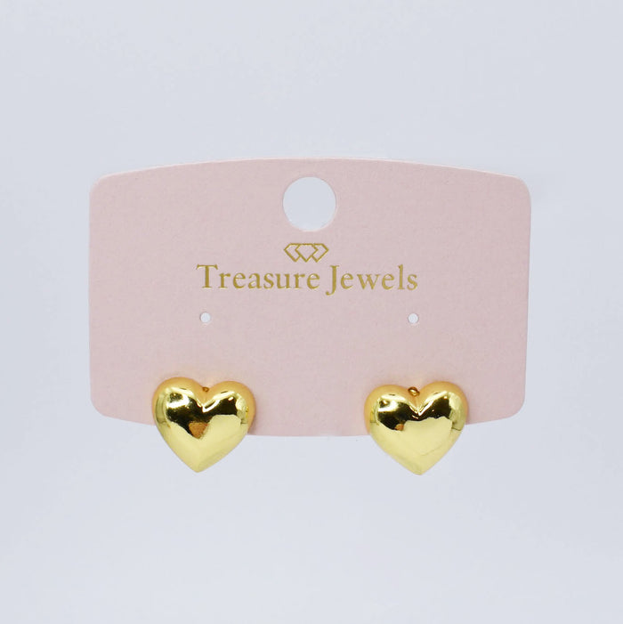 waterproof hypoallergenic earrings, tarnish free 14k gold jewelry, dainty gold earrings, gold hoop earrings, handcrafted gemstone earrings, boutique wholesale earrings, high-quality gold jewelry,heart gold stud