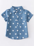 Navy Star Pocket Shirt