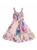 Necklace Dress Hand Beaded - Pink Floral