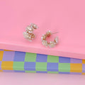 Colorful crystal statement earrings with multicolor beads and sparkling stones, waterproof earrings, tarnish free jewelry, hypoallergenic earrings for sensitive skin, 24k gold dainty earrings, handcrafted gemstone earrings, gold hoop earrings, boutique wholesale earrings, trendy gold jewelry, high quality jewelry gifts