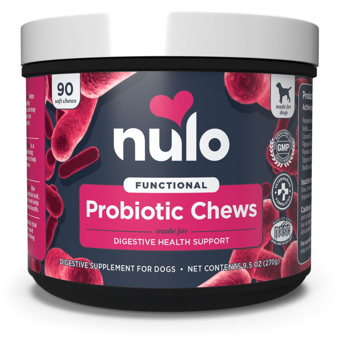 Nulo Functional Probiotic Digestive Health Support Soft Chew Supplement for Dogs