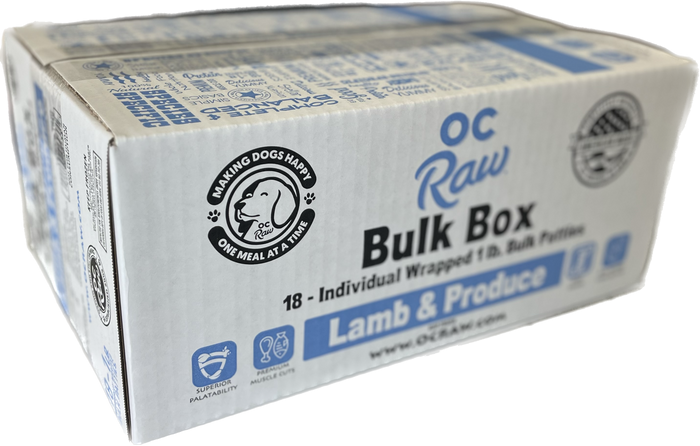 OC Raw Dog Frozen Lamb & Produce Patty