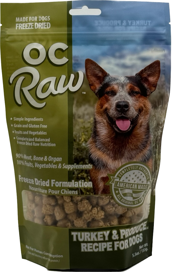 OC Raw Freeze Dried Meaty Rox Turkey & Produce