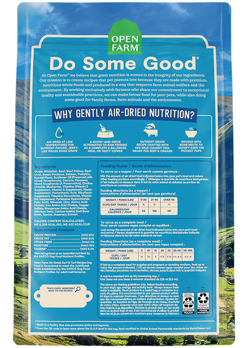 Open Farm Air Dried Surf & Turf Recipe for Dogs