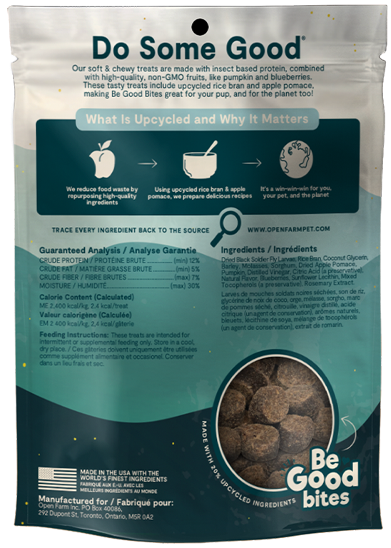Open Farm Be Good Bites Insect & Wholesome Grains Treats