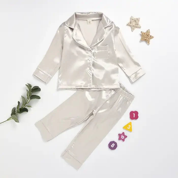Pajamas Children Sleepwear Long Sleeved Kids Tracksuit for Spring and Autumn unisex