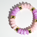 colorful gemstone jewelry, beaded fashion bracelet, gold or silver tone accessory, handcrafted beaded piece, trendy boho chic jewelry, vibrant statement wristwear, artisan handmade design, everyday stackable accessory, fashion jewelry for women, premium jewelry gift idea, boutique style wristwear, elevated modern jewelry