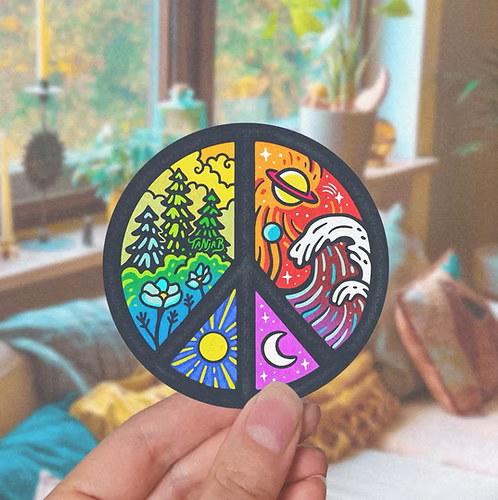 Peace Symbol Sticker