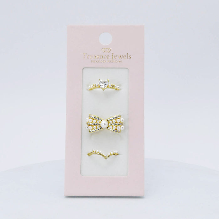 hypoallergenic ring, waterproof ring, tarnish free jewelry, boutique wholesale jewelry, dainty gold ring, gemstone statement ring, sparkly cubic zirconia ring, high quality jewelry gifts, elegant gold plated ring, trendy fashion ring, pastel gemstone ring,pearl gold ring set