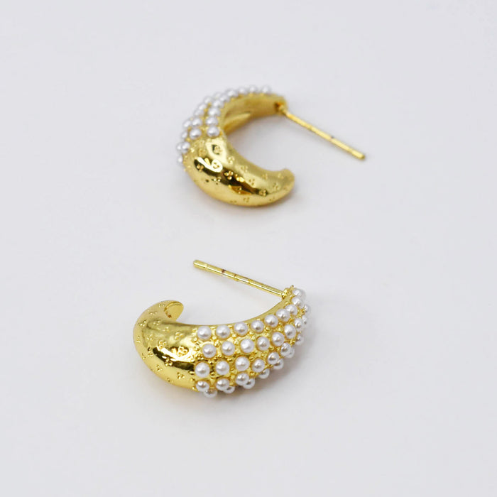 waterproof hypoallergenic earrings, tarnish free 14k gold jewelry, dainty gold earrings, gold hoop earrings, handcrafted gemstone earrings, boutique wholesale earrings, high-quality gold jewelry,pearl earrngs