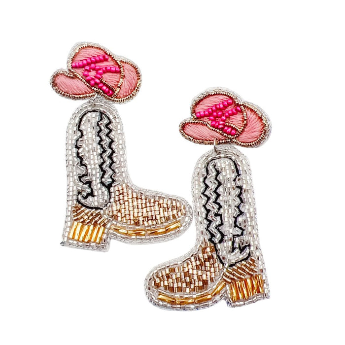 Pink hat boots