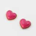 Pink Heart Stud