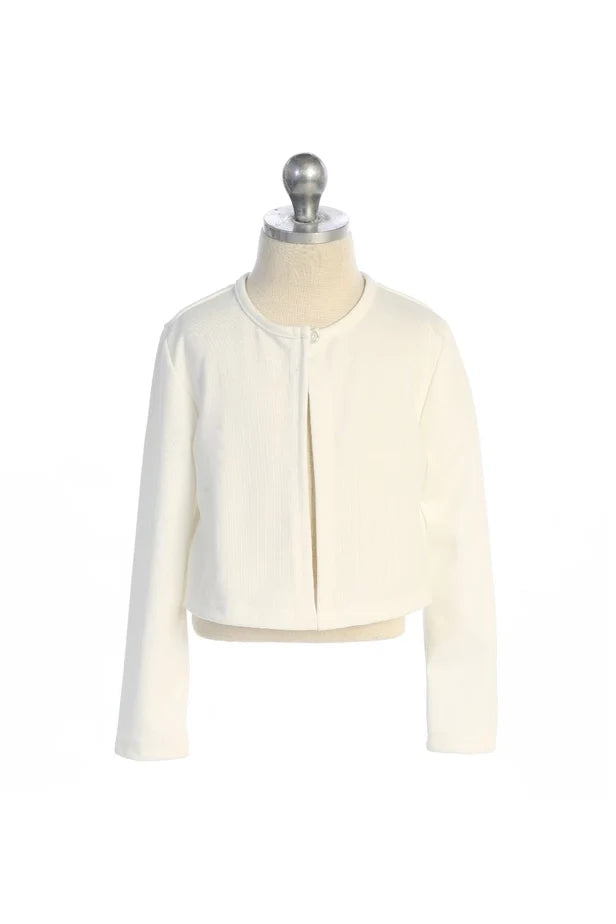 Plain cardigan sweater with long sleeves