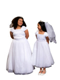 Pleated Cap Sleeve Dress