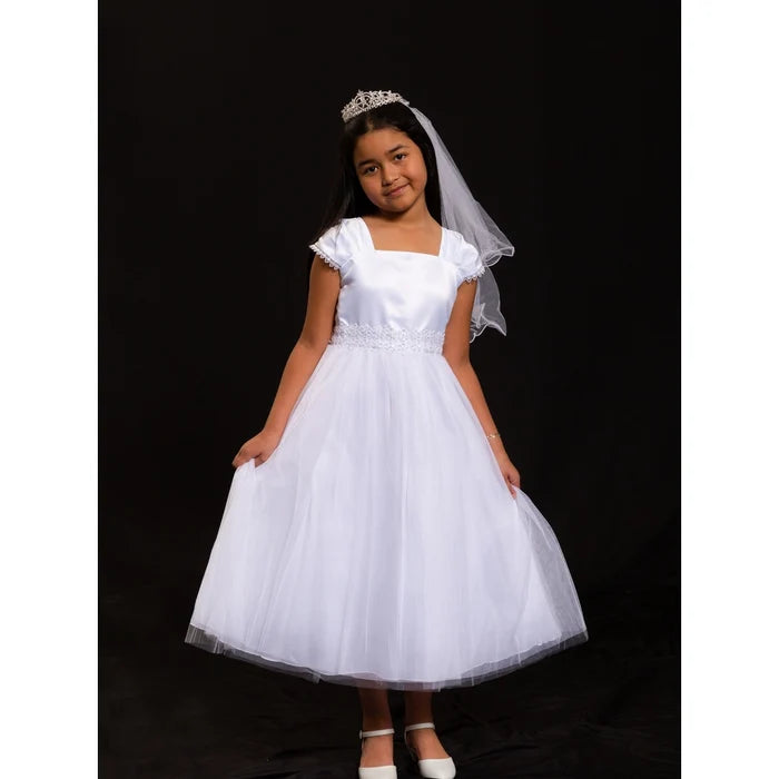 Pleated Cap Sleeve Dress