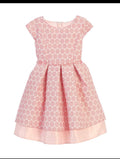 Polka dot pleated jacquard coral SK673