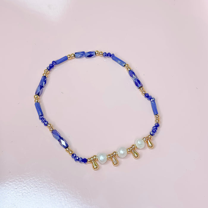 colorful gemstone jewelry, beaded fashion bracelet, gold or silver tone accessory, handcrafted beaded piece, trendy boho chic jewelry, vibrant statement wristwear, artisan handmade design, everyday stackable accessory, fashion jewelry for women, premium jewelry gift idea, boutique style wristwear, elevated modern jewelry
