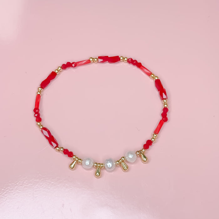 colorful gemstone jewelry, beaded fashion bracelet, gold or silver tone accessory, handcrafted beaded piece, trendy boho chic jewelry, vibrant statement wristwear, artisan handmade design, everyday stackable accessory, fashion jewelry for women, premium jewelry gift idea, boutique style wristwear, elevated modern jewelry