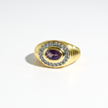 hypoallergenic ring, waterproof ring, tarnish free jewelry, boutique wholesale jewelry, dainty gold ring, gemstone statement ring, sparkly cubic zirconia ring, high quality jewelry gifts, elegant gold plated ring, trendy fashion ring, pastel gemstone ring