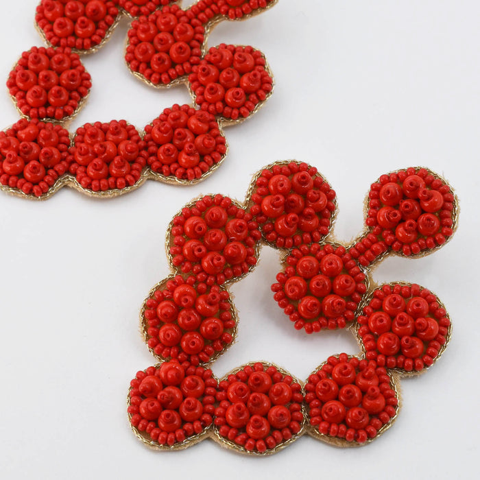 Red Heart Beaded