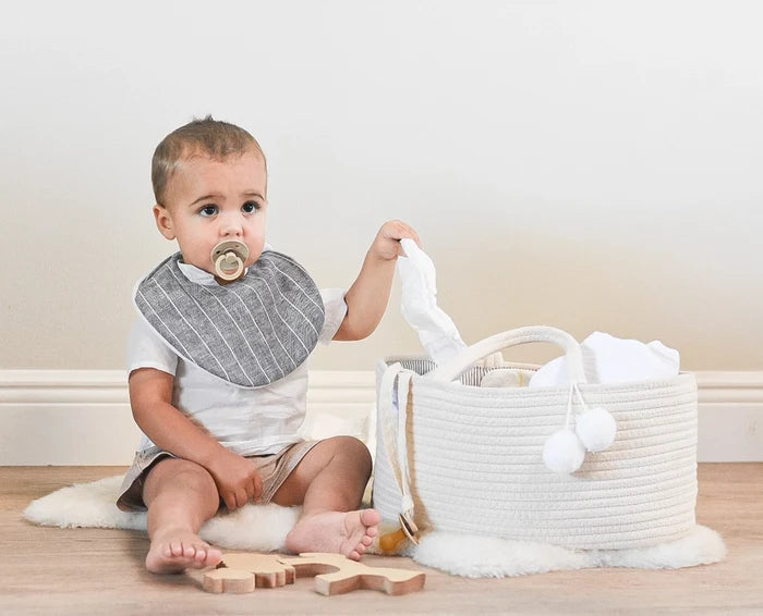 Rope Diaper Caddy- Off-White