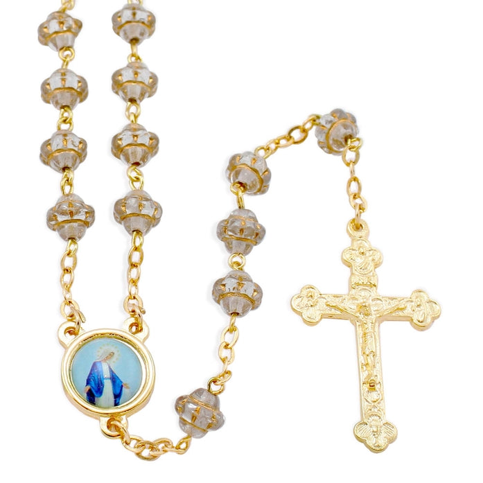 Rosery Glass Clear Beads Paternoster