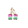 Royalty Green/Purple Gem Huggie