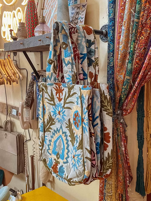 Sacheli Embroidered Totes