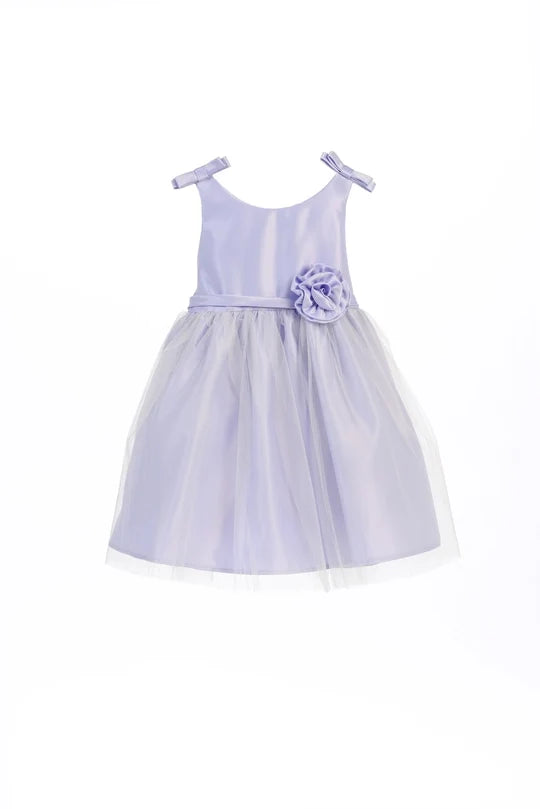Satin & Tulle with Double Bow Shoulder