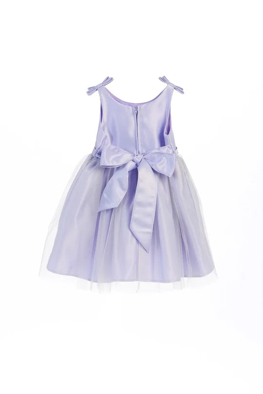 Satin & Tulle with Double Bow Shoulder