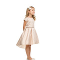 Shimmer Jacquard Hi-Low Cocktail Dress