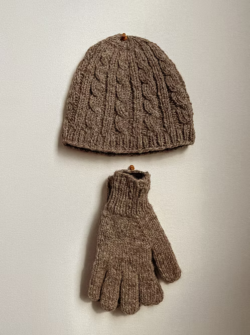 Shitake Wool Hat + Glove Set