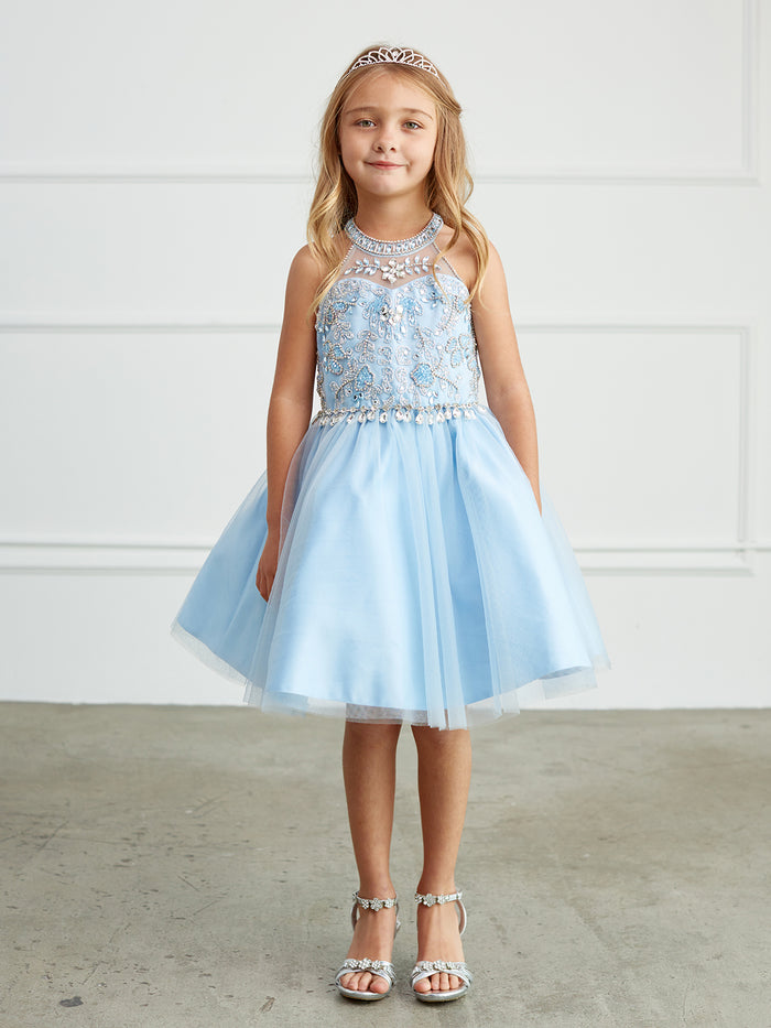 Short Choker Style Pageant Dress
