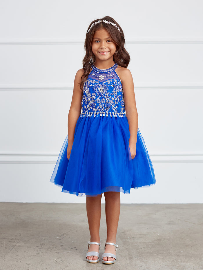 Short Choker Style Pageant Dress