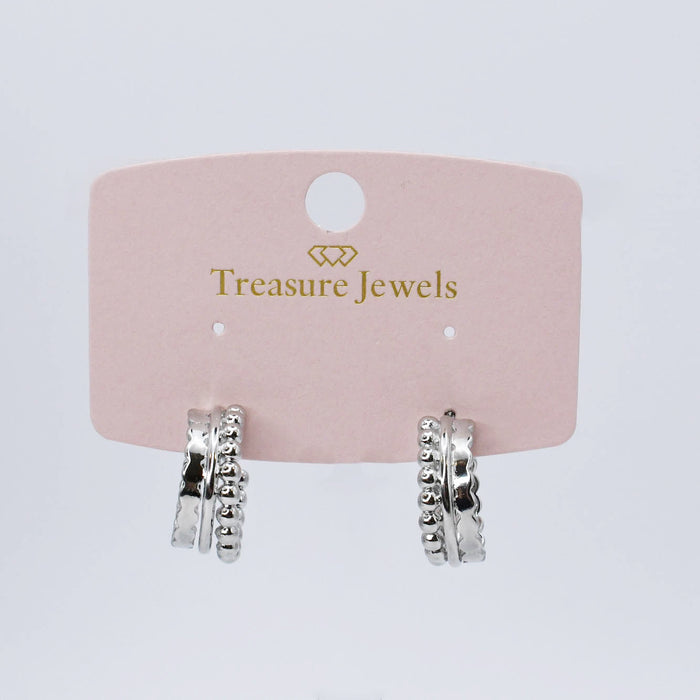 waterproof hypoallergenic silver earrings, tarnish free silver jewelry, dainty silver earrings, silver hoop earrings, handcrafted gemstone silver earrings, boutique wholesale earrings, everyday silver jewelry, high-quality silver earrings,silver hoops