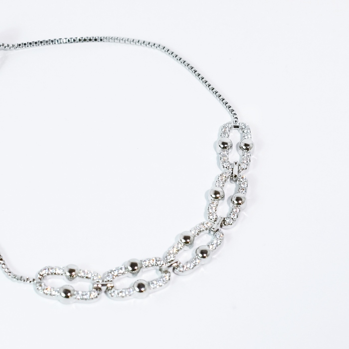 Sparkle Link Silver Bracelet