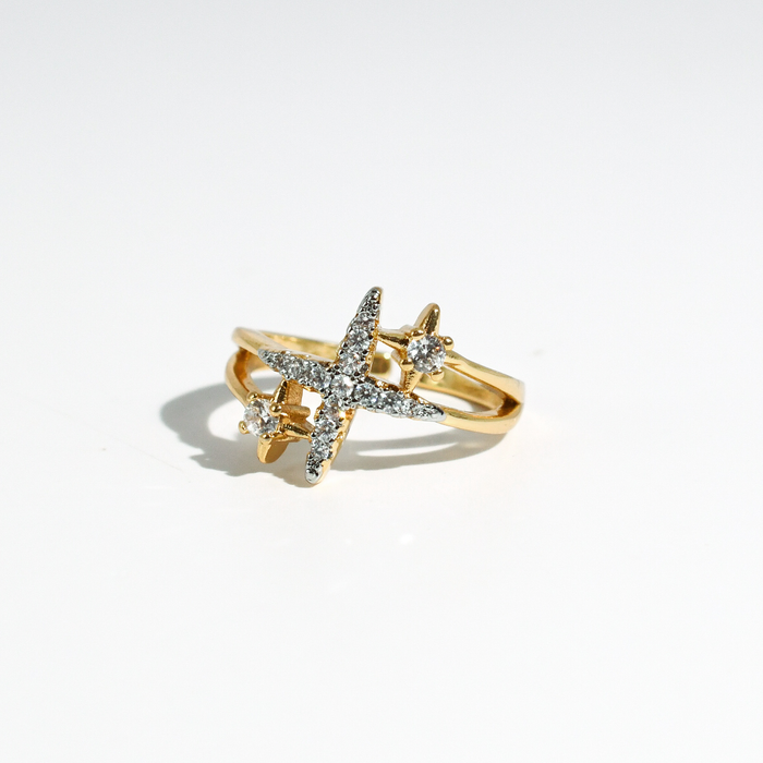 hypoallergenic ring, waterproof ring, tarnish free jewelry, boutique wholesale jewelry, dainty gold ring, gemstone statement ring, sparkly cubic zirconia ring, high quality jewelry gifts, elegant gold plated ring, trendy fashion ring, pastel gemstone ring