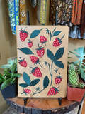Strawberry Embroided Journal