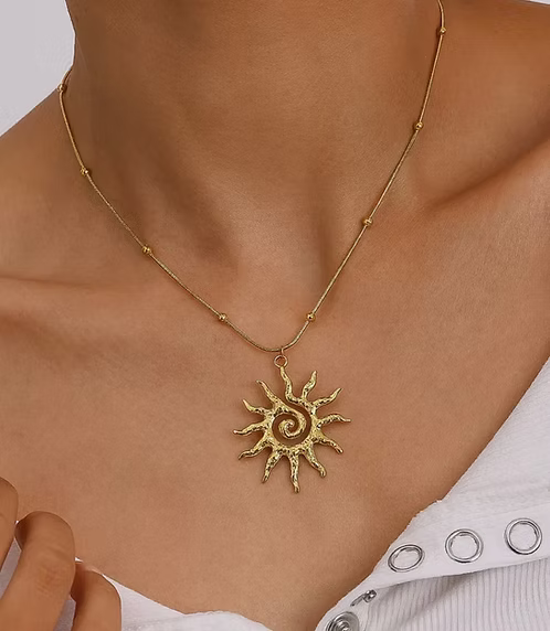 Taiyo Gold Boho Sun Necklace
