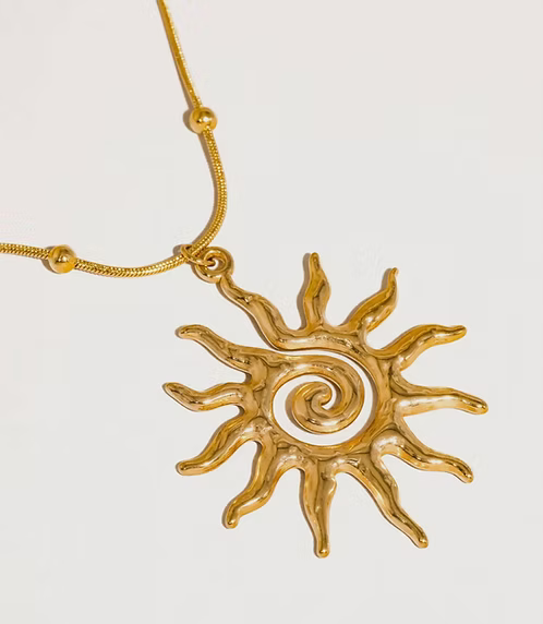 Taiyo Gold Boho Sun Necklace