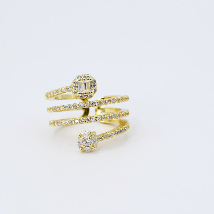 hypoallergenic ring, waterproof ring, tarnish free jewelry, boutique wholesale jewelry, dainty gold ring, gemstone statement ring, sparkly cubic zirconia ring, high quality jewelry gifts, elegant gold plated ring, trendy fashion ring, pastel gemstone ring