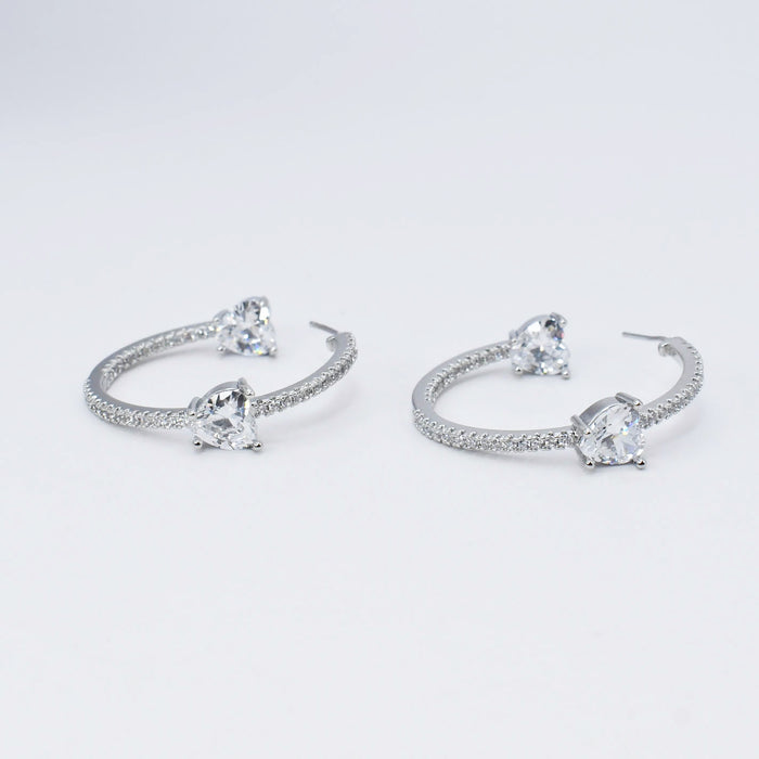 waterproof hypoallergenic silver earrings, tarnish free silver jewelry, dainty silver earrings, silver hoop earrings, handcrafted gemstone silver earrings, boutique wholesale earrings, everyday silver jewelry, high-quality silver earrings,silver crystal hoops