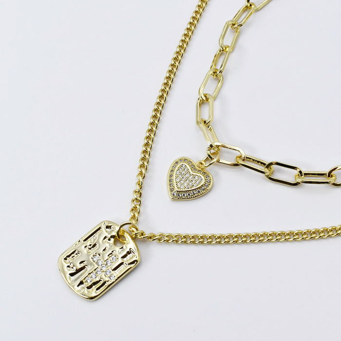 dainty gold necklace, layered design, boutique wholesale, women’s accessories, statement piece, trendy style, waterproof, hypoallergenic, tarnish free
