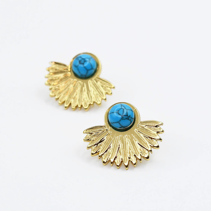 waterproof hypoallergenic earrings, tarnish free 14k gold jewelry, dainty gold earrings, gold hoop earrings, handcrafted gemstone earrings, boutique wholesale earrings, high-quality gold jewelry